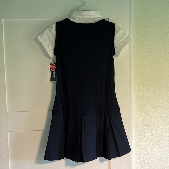 Classy Uniform Dress - Navy with Built-In Blouse - Picture 6 of 6